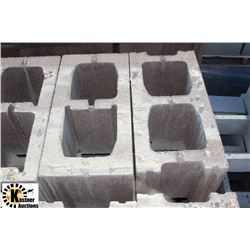 1.5 PALLET OF BROWN CONCRETE STRETCHER BLOCKS