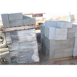 PALLET OF GREY CONCRETE COLUMN BLOCKS