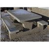 Image 1 : PEBBLED CONCRETE PICNIC TABLE
