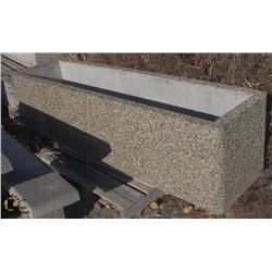 PEBBLED LARGE CONCRETE PLANTER BOX