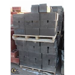 1.5 PALLETS OF DARK GREY SPLIT FACED LEDGE
