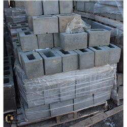 PALLET OF LIGHT GREY CINDER BLOCKS
