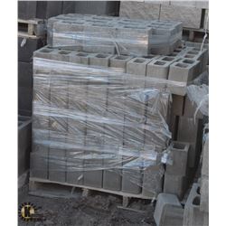PALLET OF ASSORTED BULLNOSE HALF CINDER BLOCK