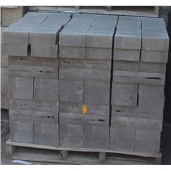 PALLET OF DARK GREY PARTITION CONCRETE BLOCKS