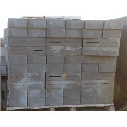 PALLET OF DARK GREY PARTITION CONCRETE BLOCKS