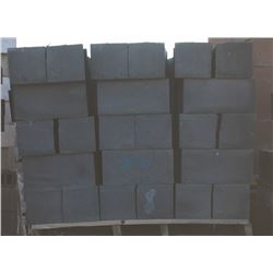 PALLET OF DARK GREY SPLIT FACED PILLAR BLOCKS