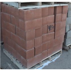 PALLET OF TERRACOTTA SCORED CINDER BLOCK