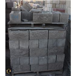 PALLET OF GREY SPLIT FACED CINDER BLOCK