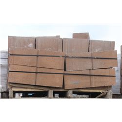 PALLET OF LIGHT BROWN RETAINING WALL CAPS W/