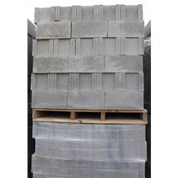 PALLET OF DARK GREY CONCRETE STRETCHER BLOCKS