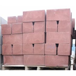 PALLET OF TERRACOTTA SPLIT FACED LEDGE CONCRETE