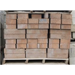 PALLET OF TERRACOTTA SOLID CONCRETE BLOCK