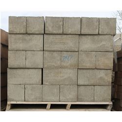 PALLET OF GREY SPLIT FACED CONCRETE BLOCKS