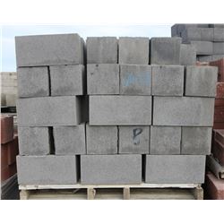PALLET OF DARK GREY SPLIT FACED CONCRETE BLOCKS