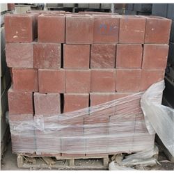 PALLET OF TERRACOTTA SPLIT FACED HALF CONCRETE