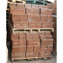 PALLET OF TERRACOTTA SOLID CONCRETE BLOCK