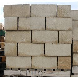 PALLET OF SANDSTONE SPLIT FACED CORNER BLOCKS
