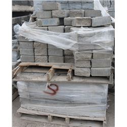 3 PALLETS OF LIGHT GREY RETAINING WALL BLOCKS