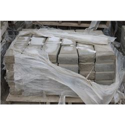 3 PALLETS OF GREY RETAINING WALL BLOCKS