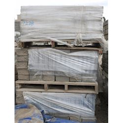 3 PALLETS OF GREY RETAINING WALL BLOCKS
