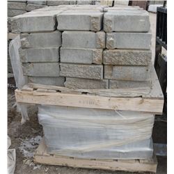 2 PALLETS OF GREY RETAINING WALL BLOCKS