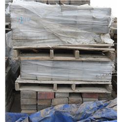 2 PALLETS OF ASSORTED COLOR RETAINING WALL BLOCKS