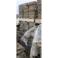 3 PALLETS OF MARBLED RETAINING WALL BLOCKS