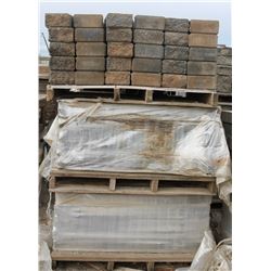 3 PALLETS OF MARBLED RETAINING WALL BLOCKS