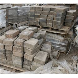 3 PALLETS OF MARBLED RETAINING WALL BLOCKS