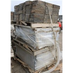 3 PALLETS OF ASSORTED COLOR RETAINING WALL BLOCKS