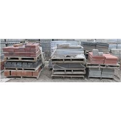 14 ASSORTED PALLETS OF ASSORTED CONCRETE BLOCKS