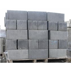 PALLET OF DARK GREY SPLIT FACED CONCRETE BLOCKS