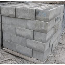PALLET OF LIGHT GREY SPLIT FACED CONCRETE BLOCKS