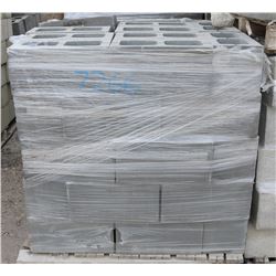 PALLET OF GREY SPLIT FACED CONCRETE BLOCKS