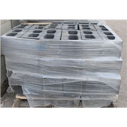 PALLET OF DARK GREY SPLIT FACED CORNER CONCRETE