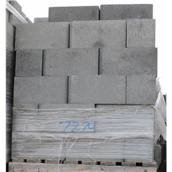 PALLET OF GREY DOUBLE BULLNOSE CONCRETE BLOCKS