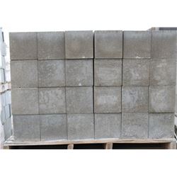 PALLET OF DARK GREY SMOOTH FACED CORNER BLOCKS