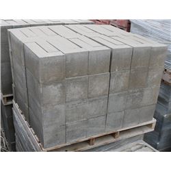 PALLET OF DARK GREY SMOOTH FACED CORNER BLOCKS