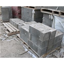 PALLET OF DARK GREY SMOOTH FACED CORNER BLOCKS