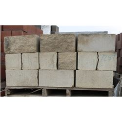PALLET OF SANDSTONE SPLIT FACED CORNER BLOCKS