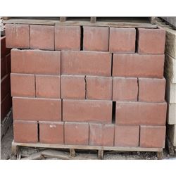 PALLET OF TERRACOTTA SPLIT FACED CONCRETE BLOCKS