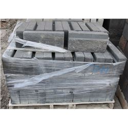 PALLET OF DARK GREY LEDGE SPLIT FACED SOLID BLOCKS