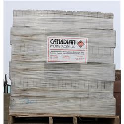 PALLET OF LIGHT GREY KNOCKOUT BOND BEAM BLOCKS