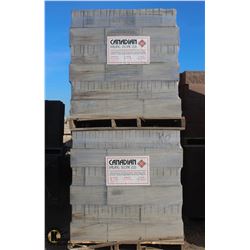 PALLET OF LIGHT GREY KNOCKOUT BOND BEAM BLOCKS