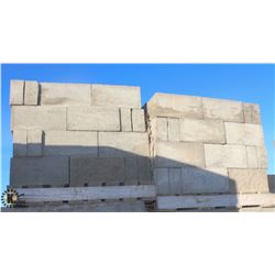 PALLET OF GREY SPLIT FACED SOLID CONCRETE BLOCKS