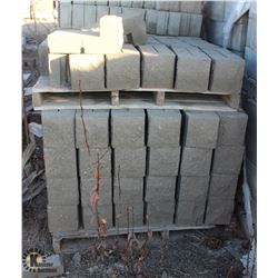 PALLET OF GREY SPLIT RIB CONCRETE CORNERS