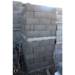 PALLET OF GREY SPLIT RIB CONCRETE BLOCKS