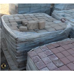 PALLET OF ASSORTED SIZED SANDSTONE ROMAN PAVING