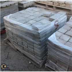 PALLET OF GREY SQUARE PAVING STONES