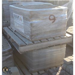 PALLET OF LIGHT BROWN ROMAN CIRCLE PAVING STONES